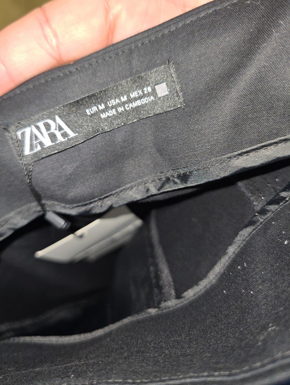 NWT Zara Black High-waisted Flat Front Tailored Shorts Medium Side Zip - Picture 4 of 5